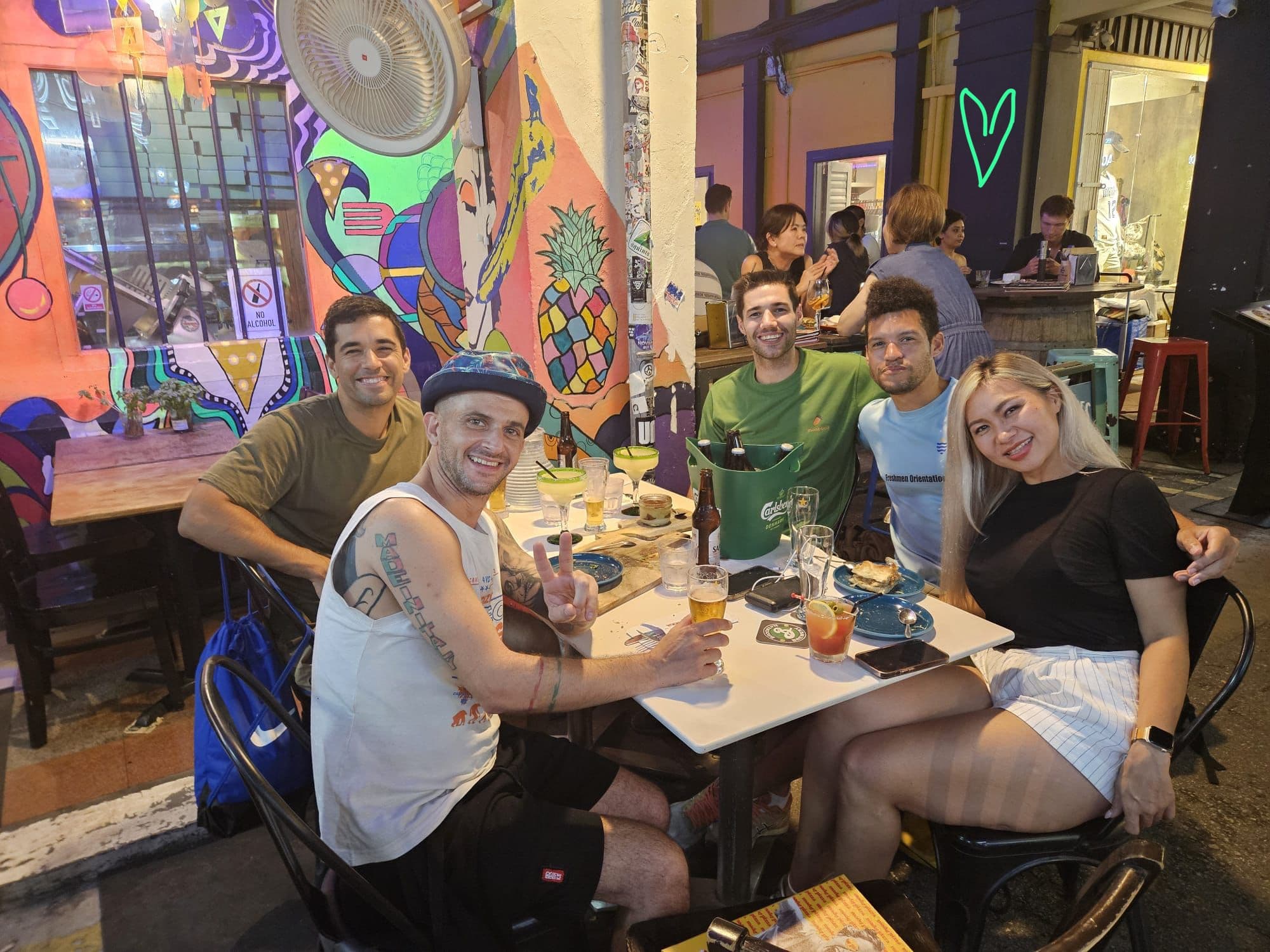 Friends at drinks